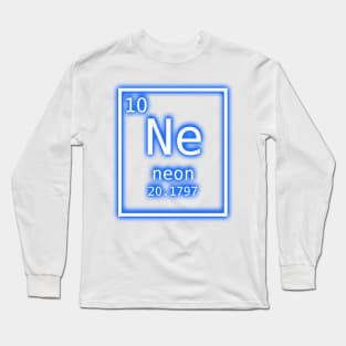 Neon Element Dark Blue Periodic Table Chemistry Nerd Costume T-Shirt Long Sleeve T-Shirt